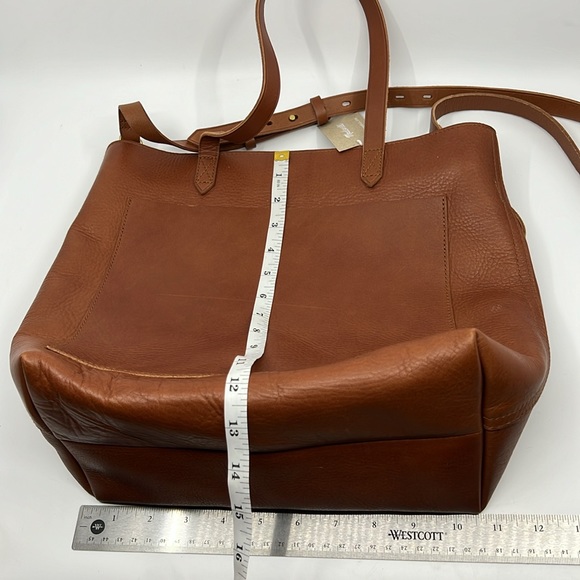 Madewell The Zip-Top Medium Brown Leather Transport Tote NWT - Picture 16 of 16